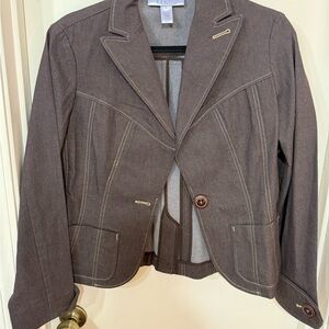 Women's Brown Blazer Jacket